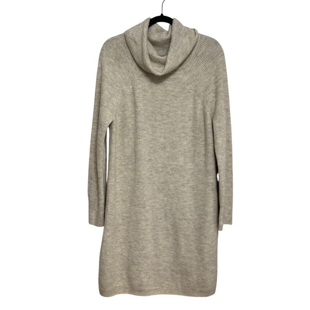NEW LOFT Cowl Neck Soft Lightweight Sweater Dress in Ivory / Off White - Size M